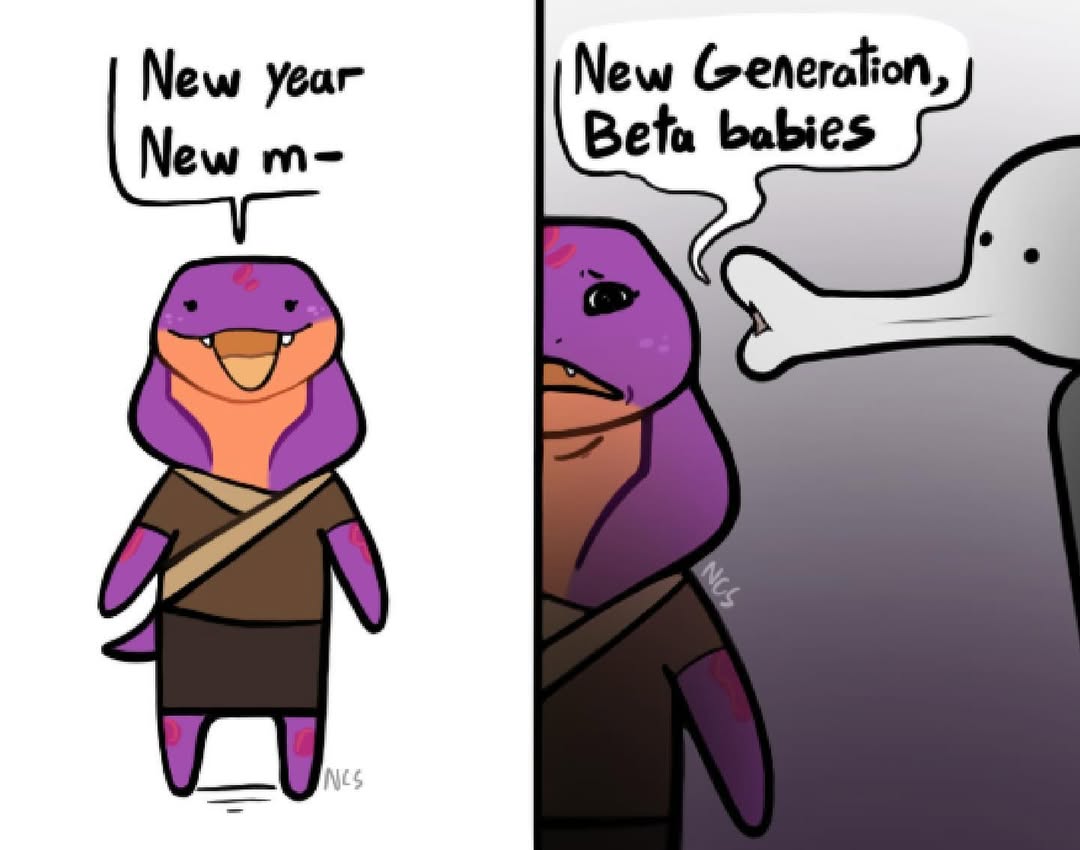 New year beta babies meme
